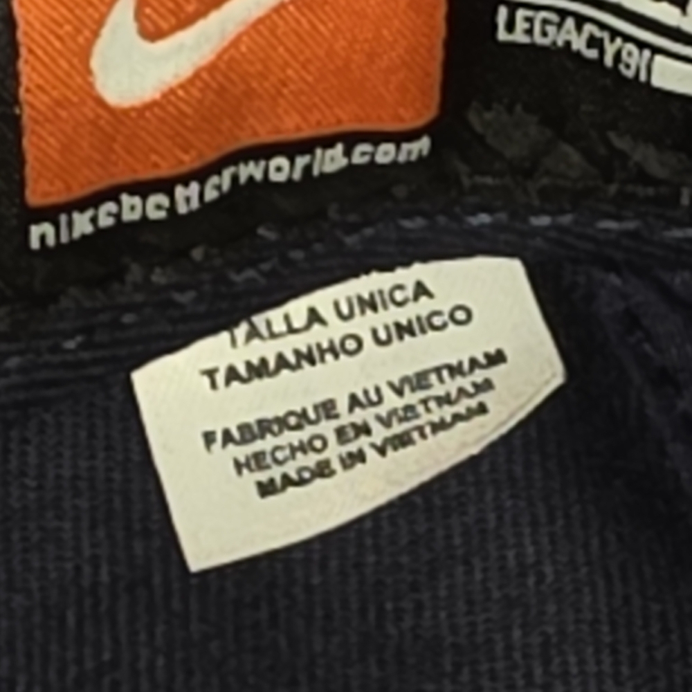 Vintage Nike‎ Embroidered Youth Snapback Baseball Cap Blue Green - Picture 4 of 6